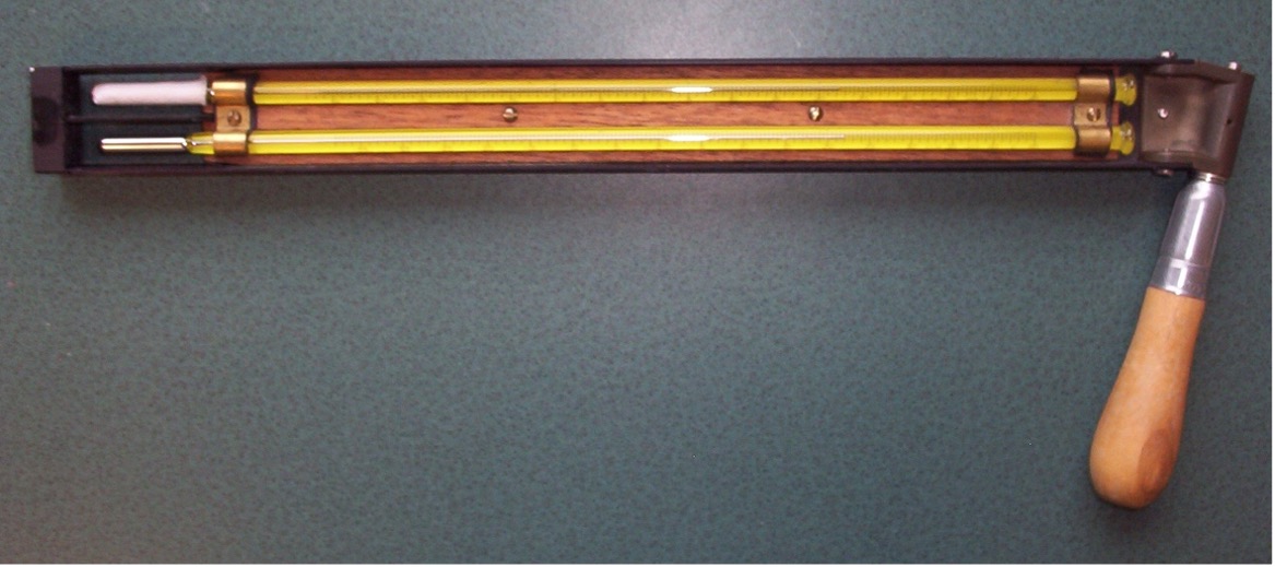 An example of what a sling psychrometer looks like