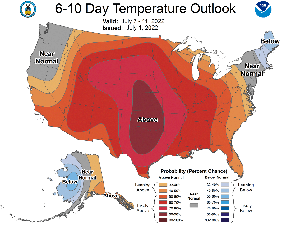 Figure 9-7. Temperature outlook for concept check.