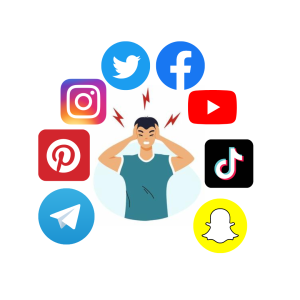 Icons of various social media apps